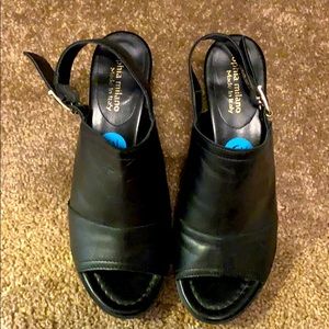 Sophia Milano all leather black mules